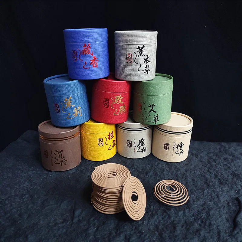 Natural Lavender Sandal Coil Incense 48pcs/box Indoors Living Room Scents Meditation Fragrance Tibetan Indian Incense Coils