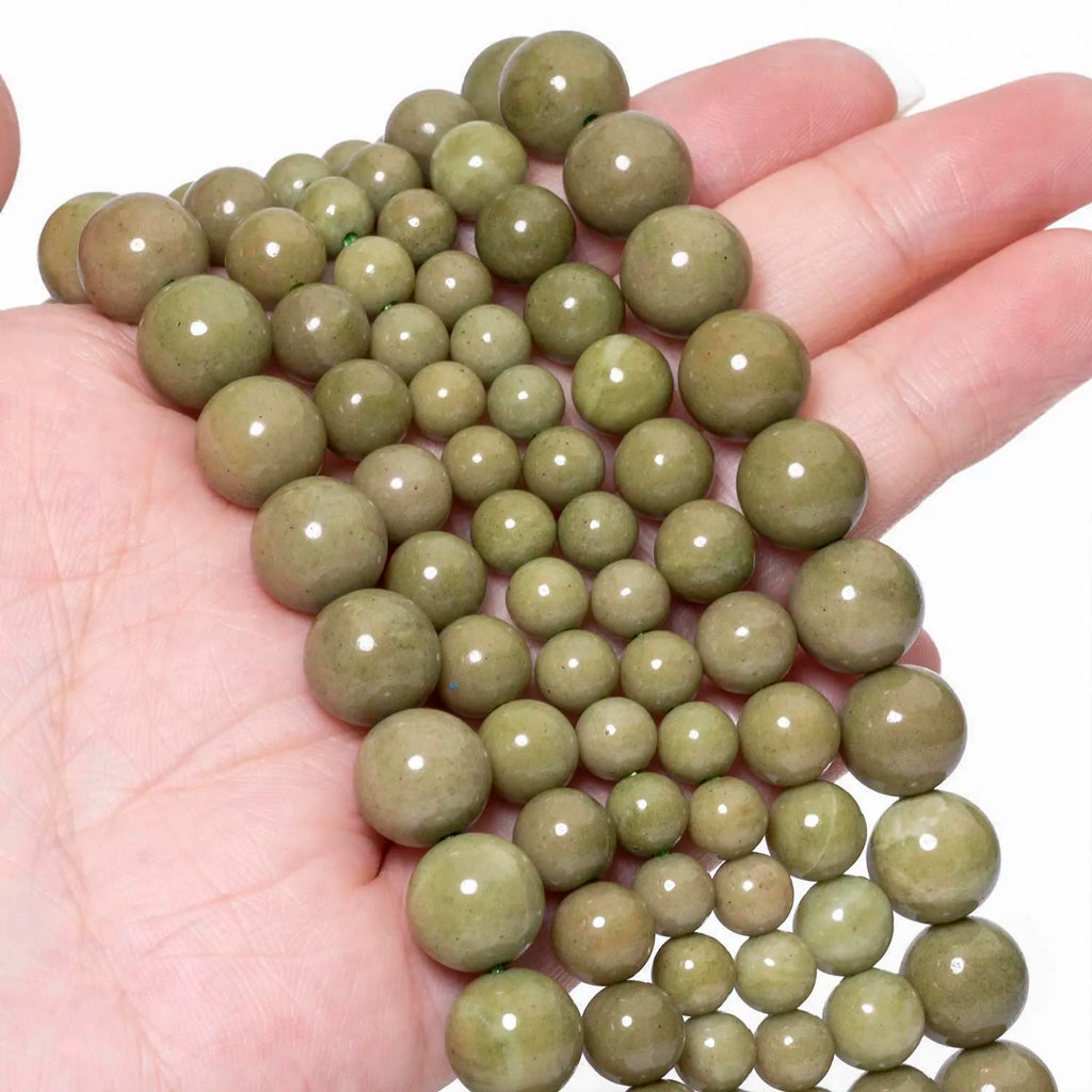 6/8/10mm Mocha Stone Beads Round DIY Jewelry Making