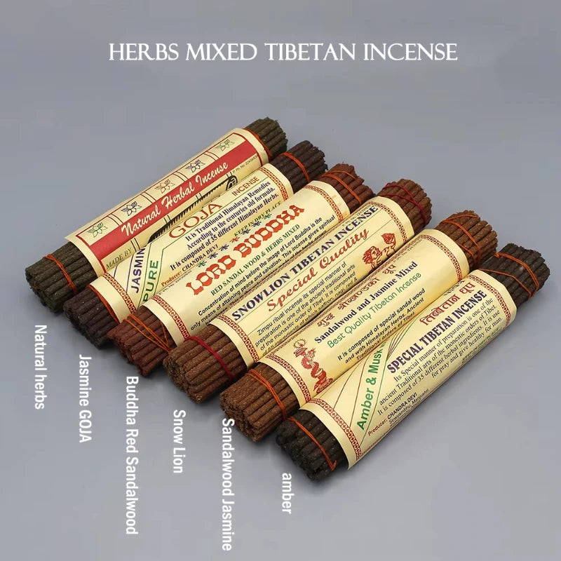 44PCS Authentic Tibetan Incense Sticks Aromatic Incense for Positive Energy Palo Santo Incense Sticks for Spiritual Cleansing
