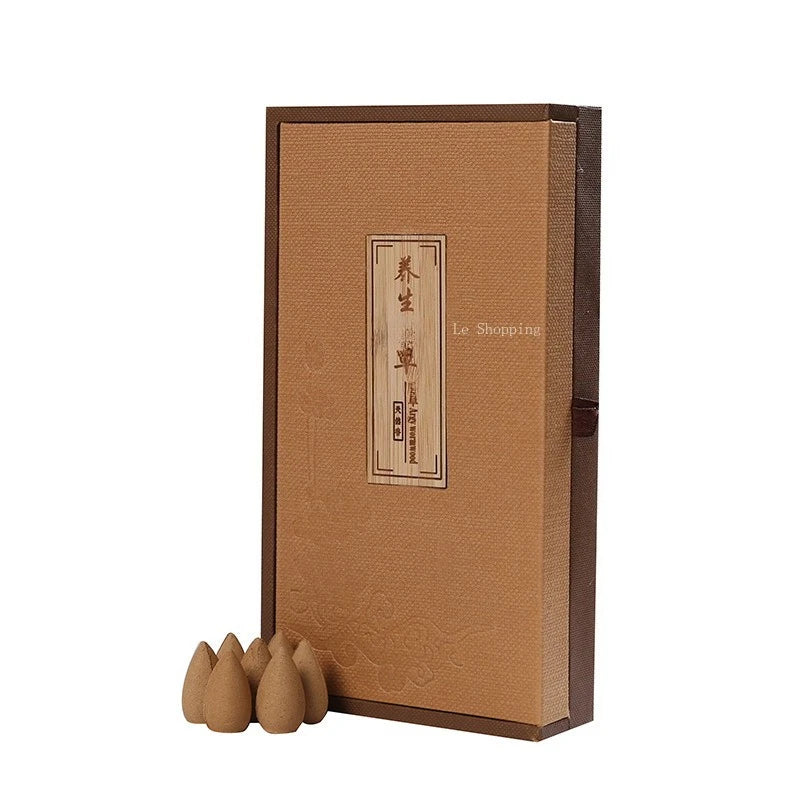 Backflow Incense Old Mountain Sandalwood and Agarwood Tearoom Livingroom Purify The Air Temple Worship of Buddha Cone Incense