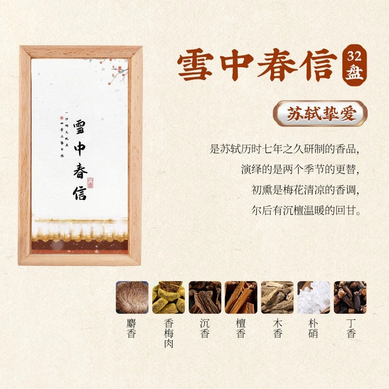 Sandalwood Agarwood Coil Incense Goose Pear Bedchamber Incense Hainan&Indian Old Sandalwood for Home Bedroom Indoor Aromatherapy