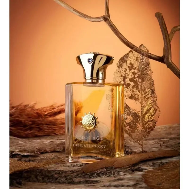 Men's Luxury Woody Amber Perfume Long Lasting Smoky Spicy Fragrance with Agarwood Incense Notes for Daily Wear