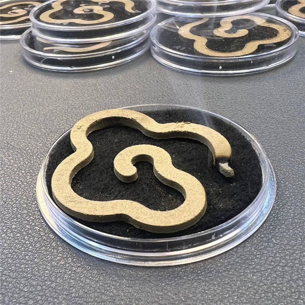 Natural Hainan Agarwood Coil Incense,Kyara Concave Chicken Bone Incense,Powder-Free,Classic Large Auspicious Cloud Incense, Ouds