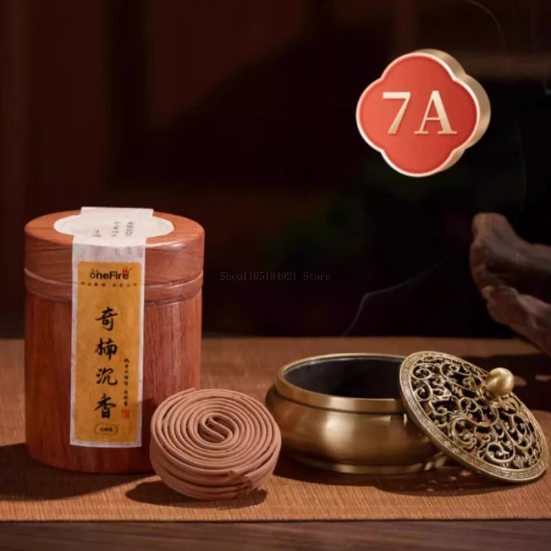 8A/7A Vietnam Nha Trang Agarwood Coil Incense Natural Aromatherapy Household Tea Room Soothes The Spirit and Purifies The Air