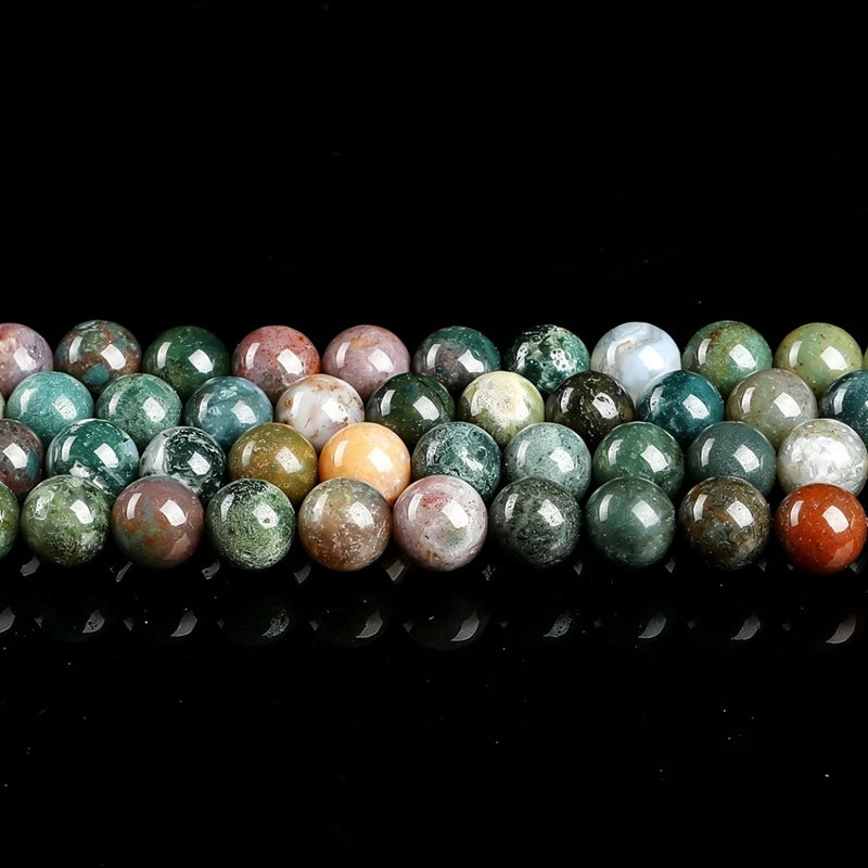 4 6 8 10mm Natural Stone Dark Color Southern Jade Beads Round Loose Spacer Jasper For Jewelry Making Diy Necklace Bracelet
