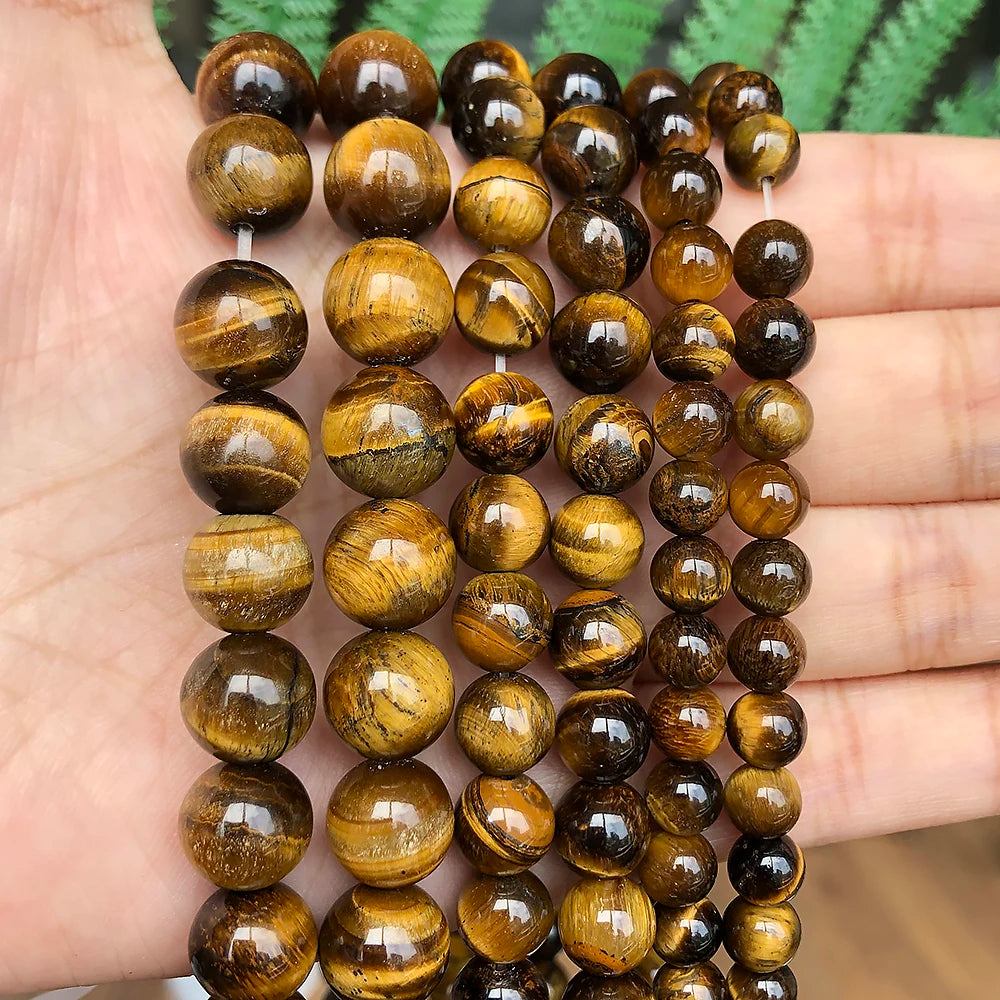 Natural Black Volcanic Lava Stone Beads 10mm Round