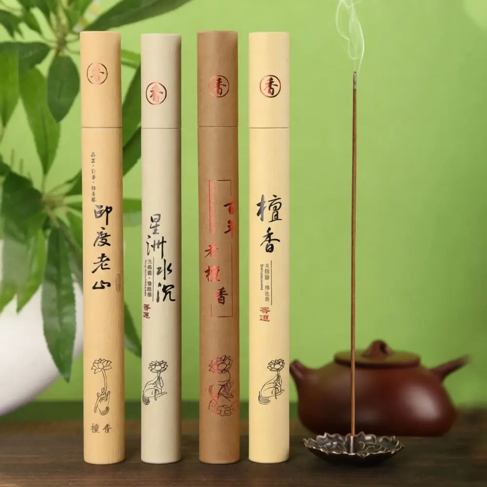 Premium Sandalwood Agarwood Incense Sticks Natural Aroma Indoor Meditation Yoga Zen Relaxation Air Purifier Home Perfume