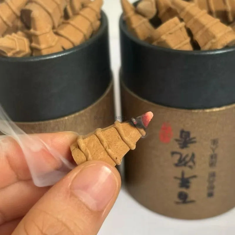50g Hainan Agarwood Handmade Reverse Flow Tower Incense Home Indoor Advanced Lasting Fragrance Relaxing Purifying Aromatherapy