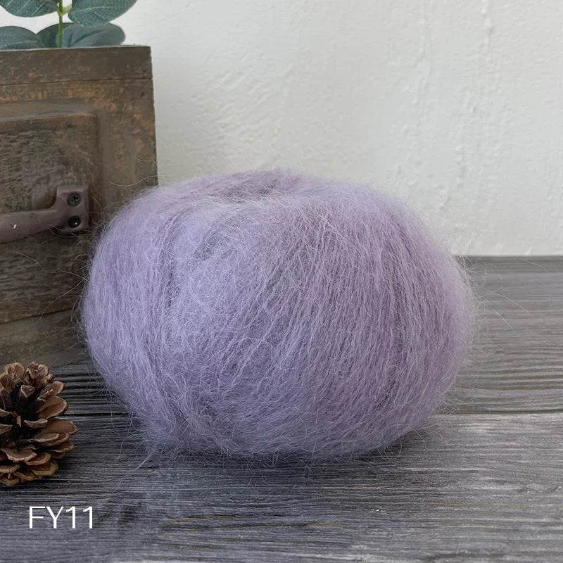 Mohair Silk Yarn For Knitting Thin Crochet Yarn Wool Knit Yarn  Plush Puffy Fluff Thread 40g/ball