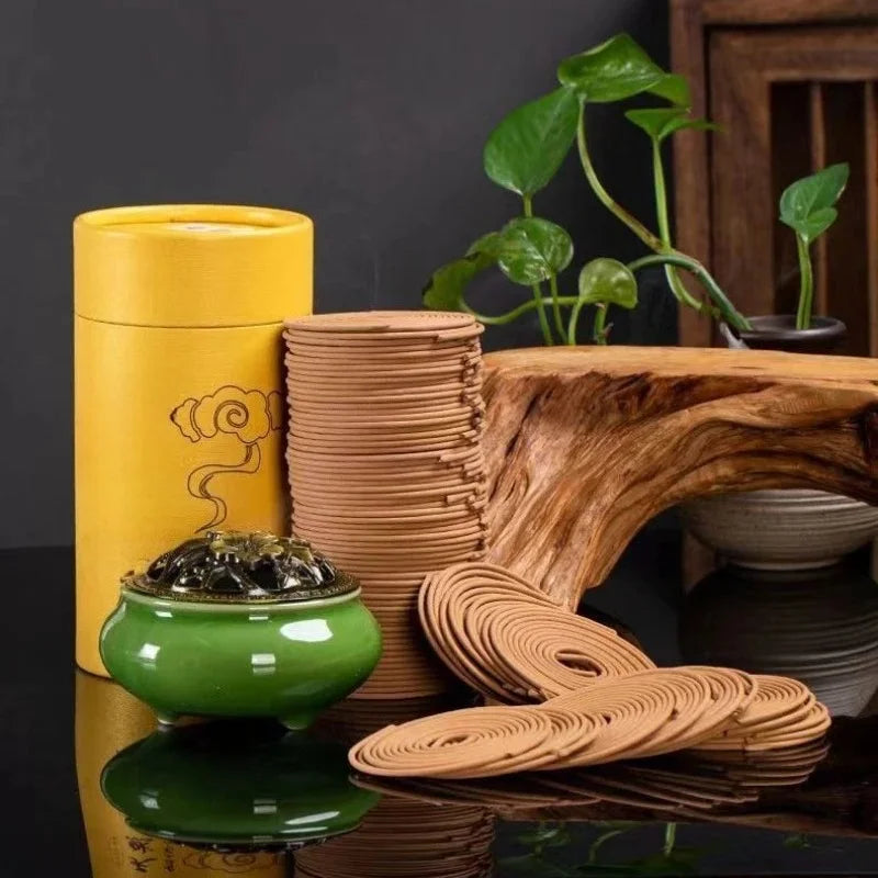 120 Trays of Natural Coil Incense Household Indoor Aromatherapy Sandalwood Agarwood It Can Purified Air Lasts for 4 Hours