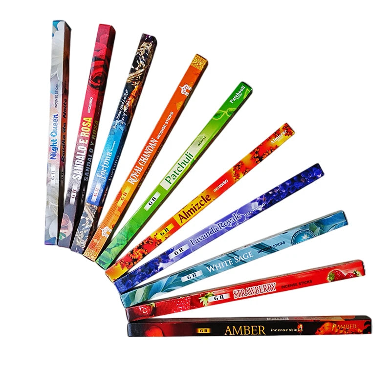 GR 7-175 Sticks Indian Incense Lavender Jasmine Meditation Home Fragrance for Yoga Prayer Rich Aroma Long Lasting Aromatherapy
