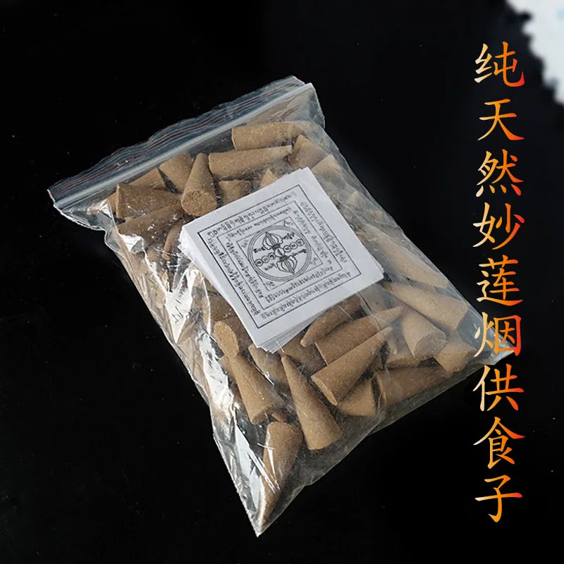 Tibetan Natural Incense Cones - Soft Smoke, Peaceful and Serene, Ideal for Buddha Offerings and Meditation