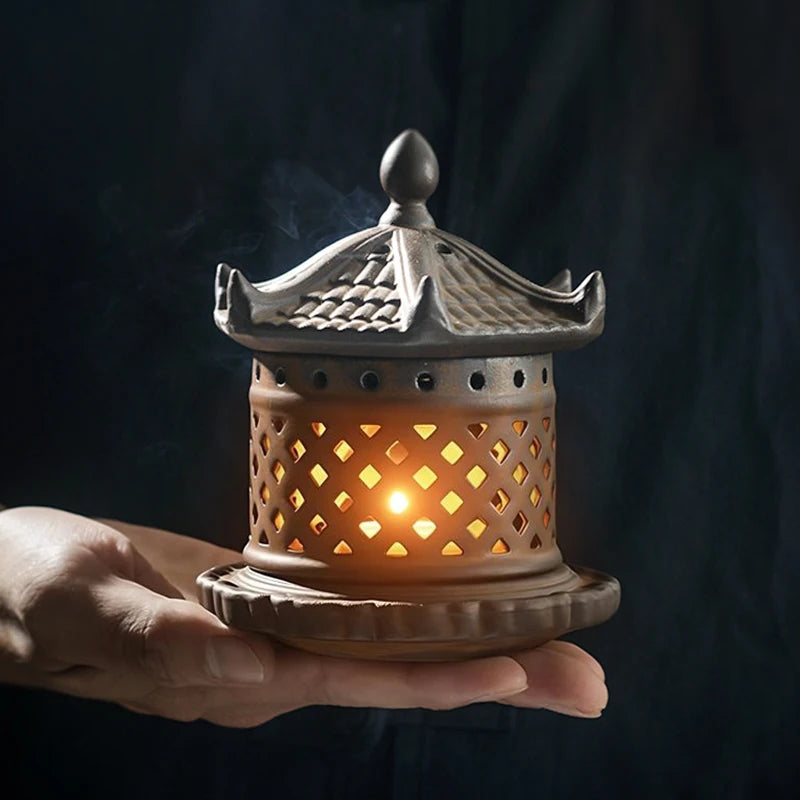 Vintage Ceramic Incense Burner for Aromatherapy