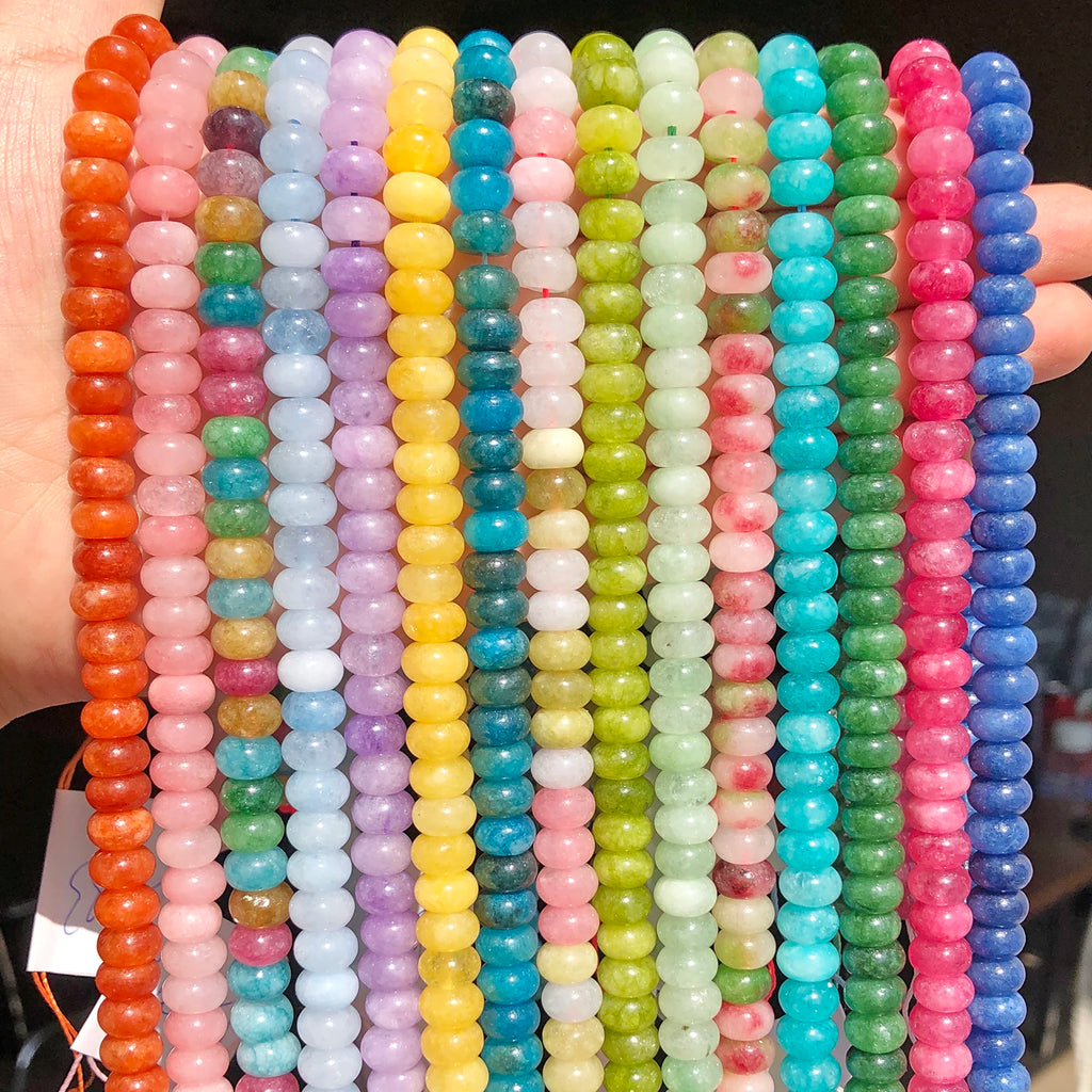 Natural Stone Rondelle Beads 5x8mm, 75pcs