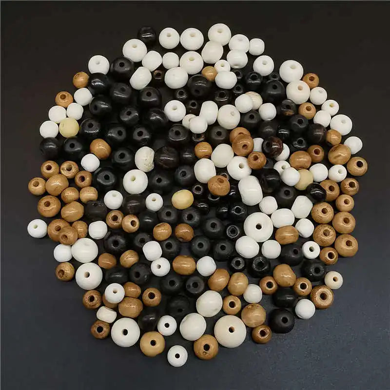 White Yak Bone Beads 100pcs 8-12mm Oval