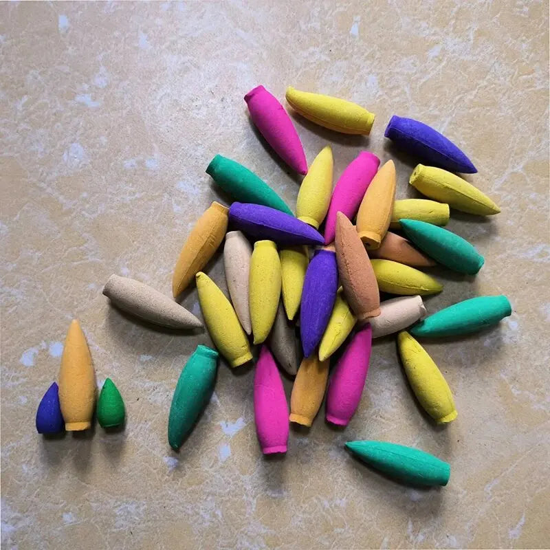 100g About 15 Pieces Oversized Natural Backflow Incense Cones 30 Minutes Sandalwood Scents for Home 6cm Cone Incenses Bulk Sale