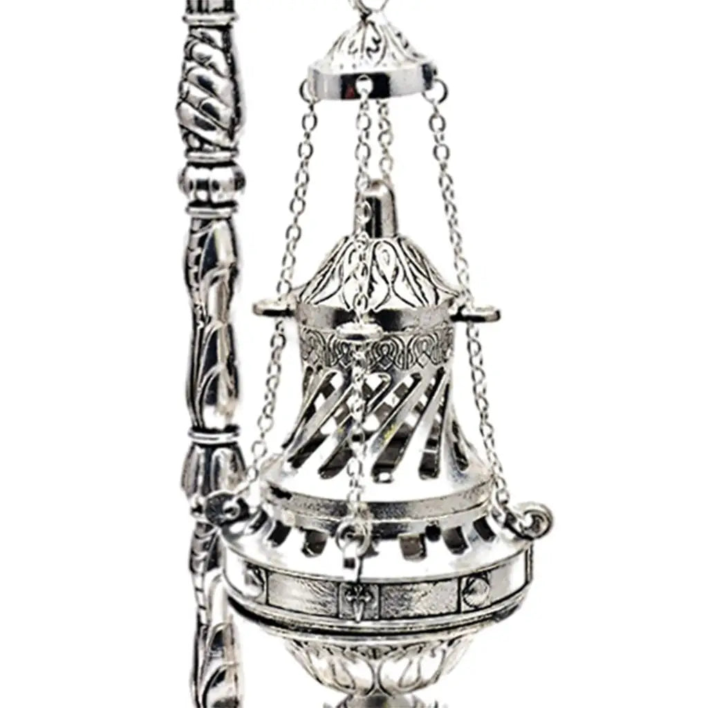 Vintage Censer with Lid Church Censer with Chain Table Ornament