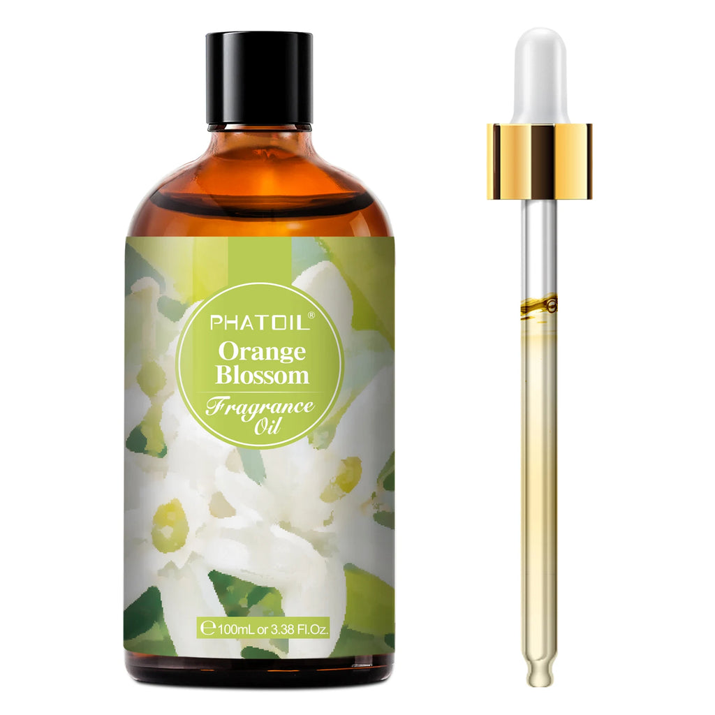 PHATOIL 100ml Fragrance Oil with Dropper White Musk Orange Blossom Bubble Gum Baby Powder Coffee Essential Oil For  Aromatherapy