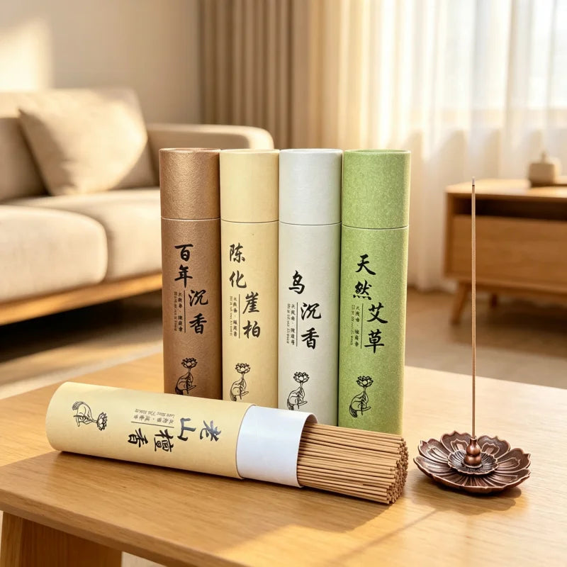 400Pcs Natural Sandalwood Sticks Home Incense Sticks Blessing Ceremony Prayer Buddha Incense Wormwood Sandalwood Agarwood