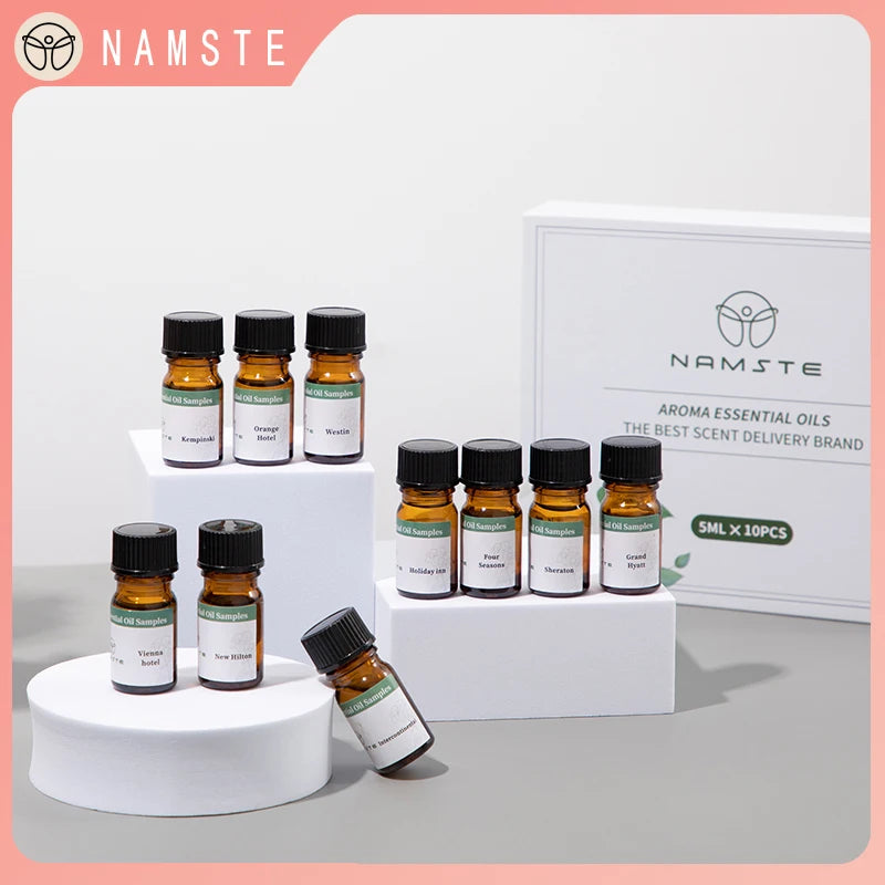 NAMSTE Essential Oil Samples 5ml x10 for Aromatherapy Diffuser