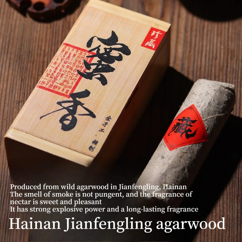 50g Natural Agarwood Incense Sticks Gift Box Hainan Chinese Sleep Office Household Lasting Tea House Purifying Air Joss Stick