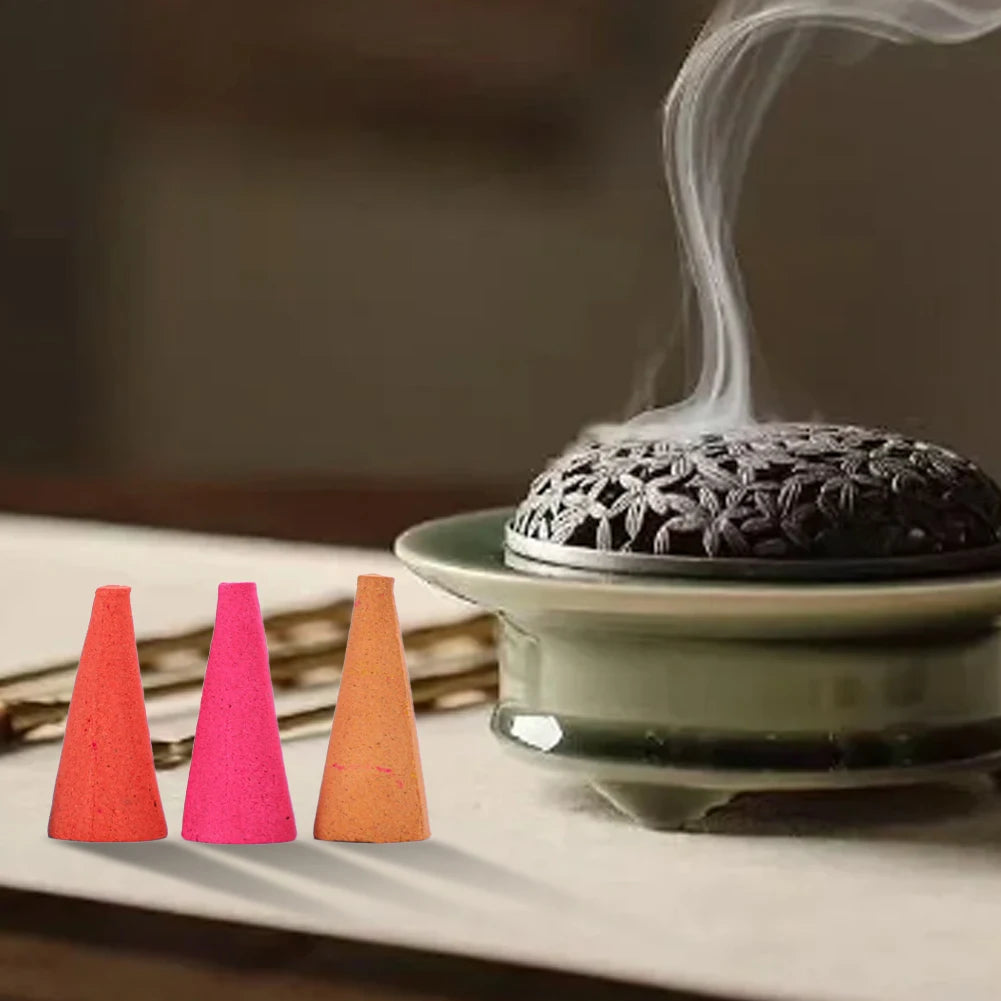 60-300PCS Mixed Natural Reflux Tower Fragrance Incense Cone Anxiety Relie Smoke Odor Remover Meditation Relaxation Aromatherapy