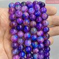 Natural Starry Sky Sugilite Round Loose Beads Diy Bracelet Accessories for Jewelry Making Supplies 15" Strand 6/8/10/12mm