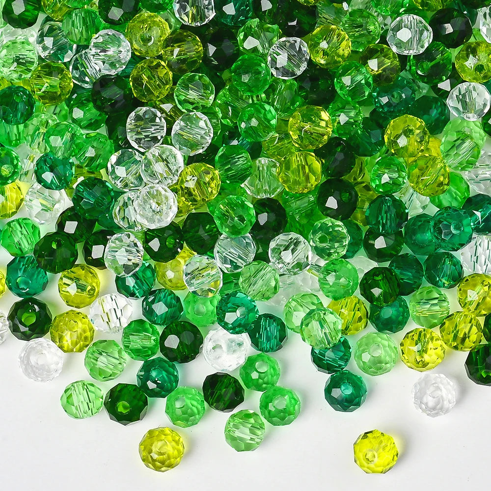 100-300pcs Green Crystal Glass Beads 3/4/6/8mm Shiny Faceted Loose Spacer Beads for Jewelry Making DIY Bracelet Necklace - AliExpress