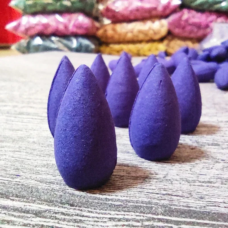 YXYMCF Natural Backflow Incense Cone Sandalwood Lavender