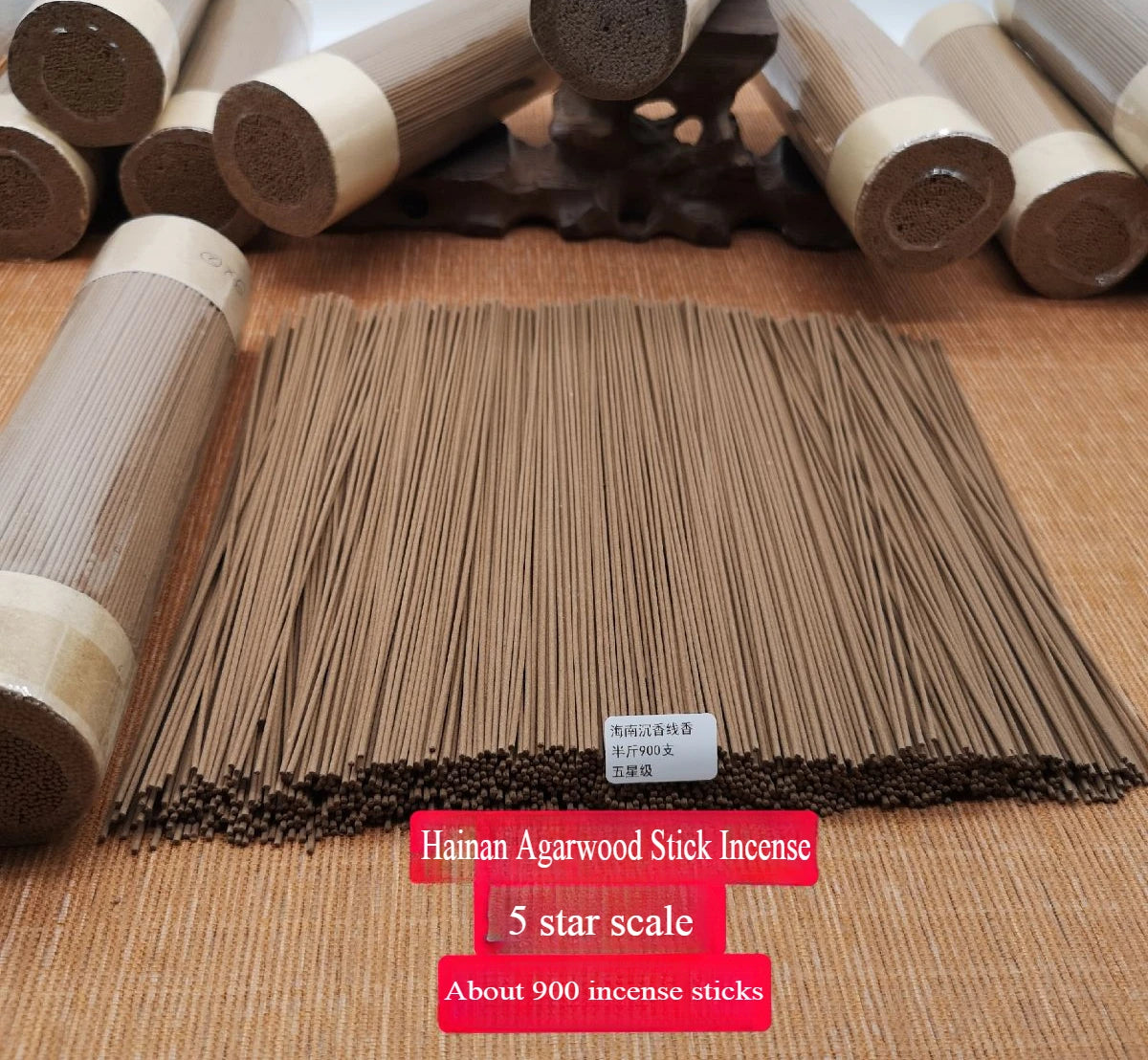 250g Natural Agarwood Stick Incense/Hainan Nha Zhuang Joss Sticke Temple Worship Buddha Offering Incense in The Home Indoor
