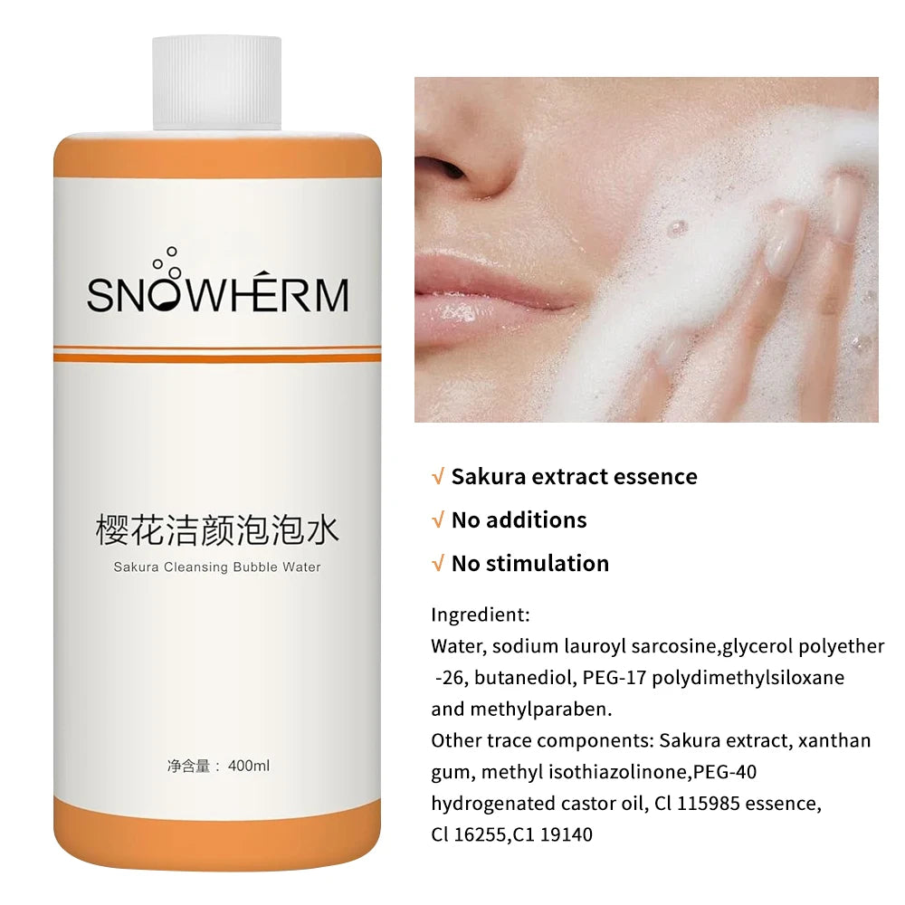 Sakura Lavender Rose Agilawood Bubble Solution for Hydrogen-Oxygen Facial Bubble Machine Deep Cleaning Moisturizing Oil Control