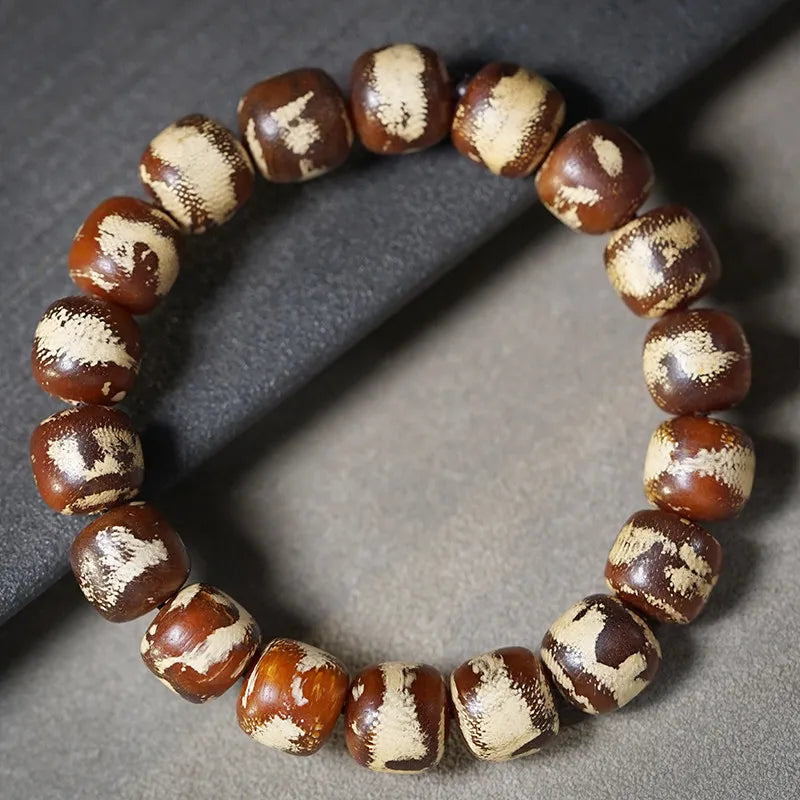 Vietnam Nha Trang Agarwood, Jadeite & Amber Buddhist Prayer Bead Bracelets - Unisex Jewelry Gifts