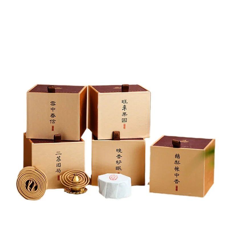 Natural Sandalwood Agarwood Incense Coil Temple Worship Study Rooms Meditation Household Calms Mind Promotes Sleep Purifies Air