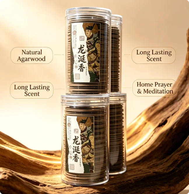 Premium Natural Agarwood Coil Incense, Ambergris Incense for Wealth Blessing, Long Lasting Oud Incense Coils for Meditation Hom