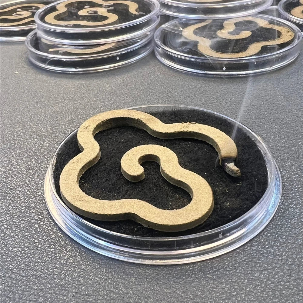 Natural Hainan Agarwood Coil Incense,Kyara Concave Chicken Bone Incense,Powder-Free,Classic Large Auspicious Cloud Incense, Ouds