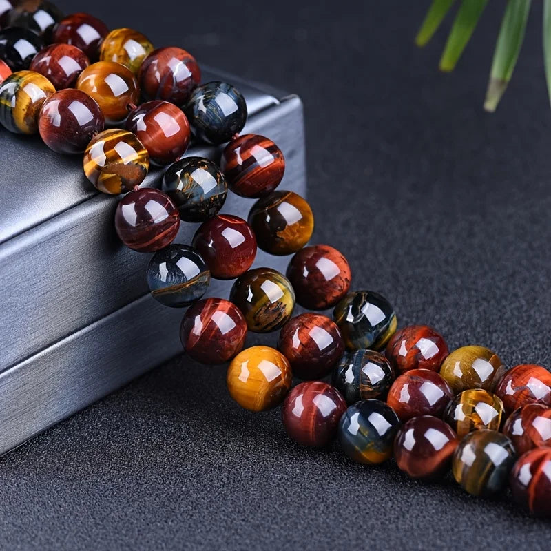 4/6/8/10/12mm Natural Multicolor Tiger Eye Stone Round Beads DIY Jewelry Making Supplies Bracelets Necklaces Accessories 15inches - AliExpress