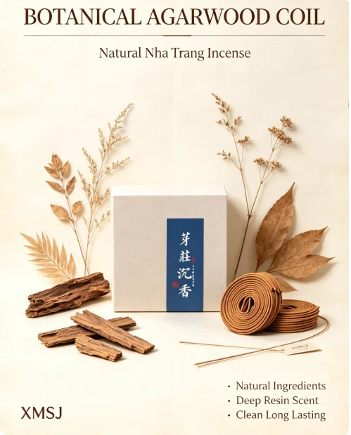 Trending Nha Trang Agarwood Coil Incense,Natural Wood Coils, 110g About 40 Pieces, Deep Resin Scent for Home Meditation Yoga
