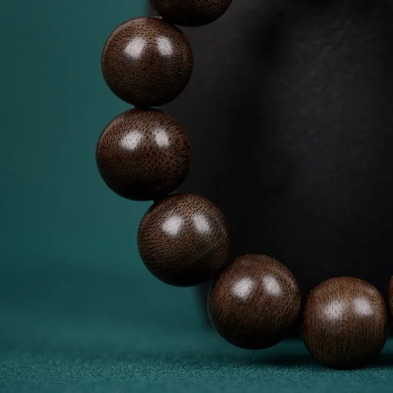 Natural Old Material Brunei Soft Silk Agarwood Bracelets Buddhist Prayer Beads Retro Wrist Mala for Men and Women Gifts