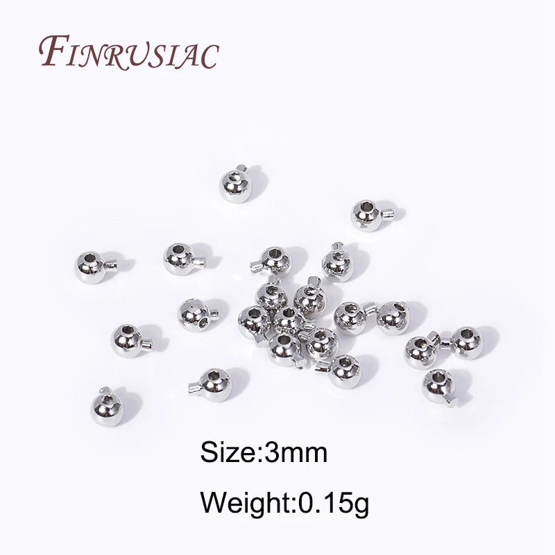18K Gold Plated Crimp Beads 2.4mm 3mm