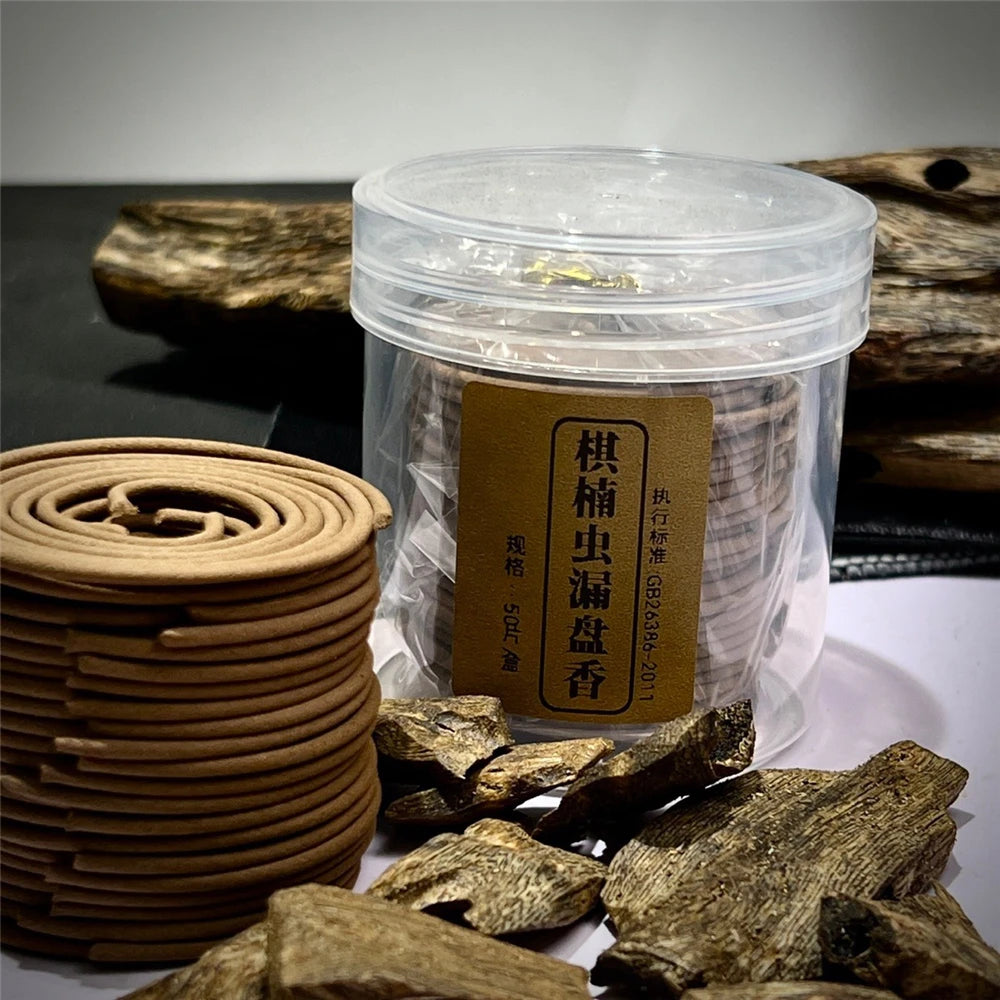 50pcs Kyara Insect-Damaged Agarwood Coil Incense