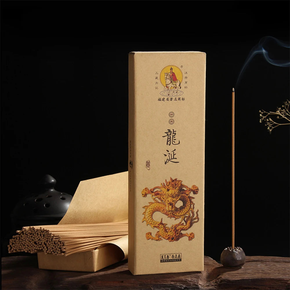 Traditional Handmade Stick Incense, Sandalwood Dragon Saliva Agarwood, Indoor Meditation Worship Buddha Tea Tasting Aromatherapy