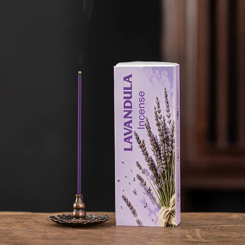 1 Box Contains 35 Incense Sticks, 9 Different Scents: Frankincense, Lavender, Lemongrass, White Musk, Sage, Pine Cone, Vanilla, Sacred Wood, Thick Incense Sticks, Suitable as a Long-Lasting Fragrance Gift for the Home