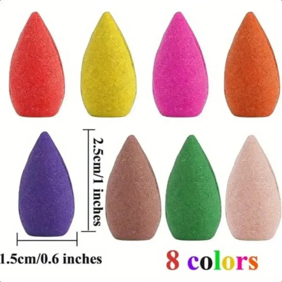 101/211/345/456pcs Multiple Flavors Mixed with Natural Reflux Fragrance Cone Suitable for Home, Hotel, Meditation, Yoga