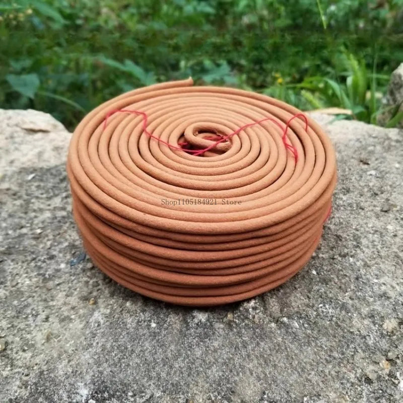 12/24 Hours 10 Plates Natural Sandalwood Coils Incense Home Indoor Worship Budda Offering Blessings Purifying Air Aromatherapy