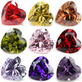 Size 3x3mm-12x12mm AAAAA Heart Cut Multi Various Color Cubic Zirconia Stone Loose CZ Synthetic Gems Beads For Jewelry