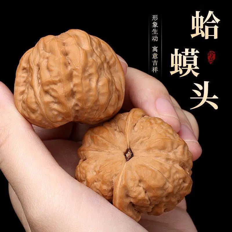 2026 Chinese Style Toad Head Walnut Fidget Toy 34-41mm