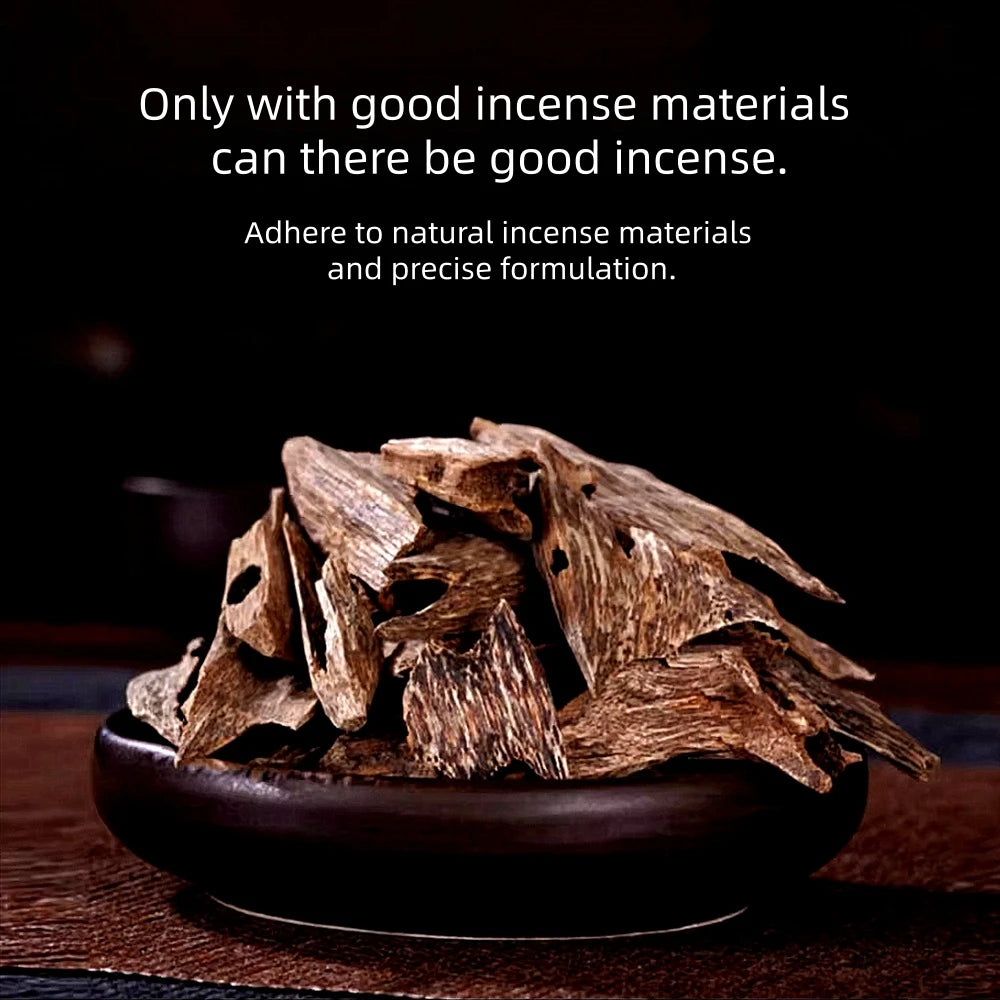 Premium Hainan Heartwood Black Kyara Agarwood Incense Sticks, High Oil Insect Damaged Kyara, Indoor Incense, Long-lasting Fragra