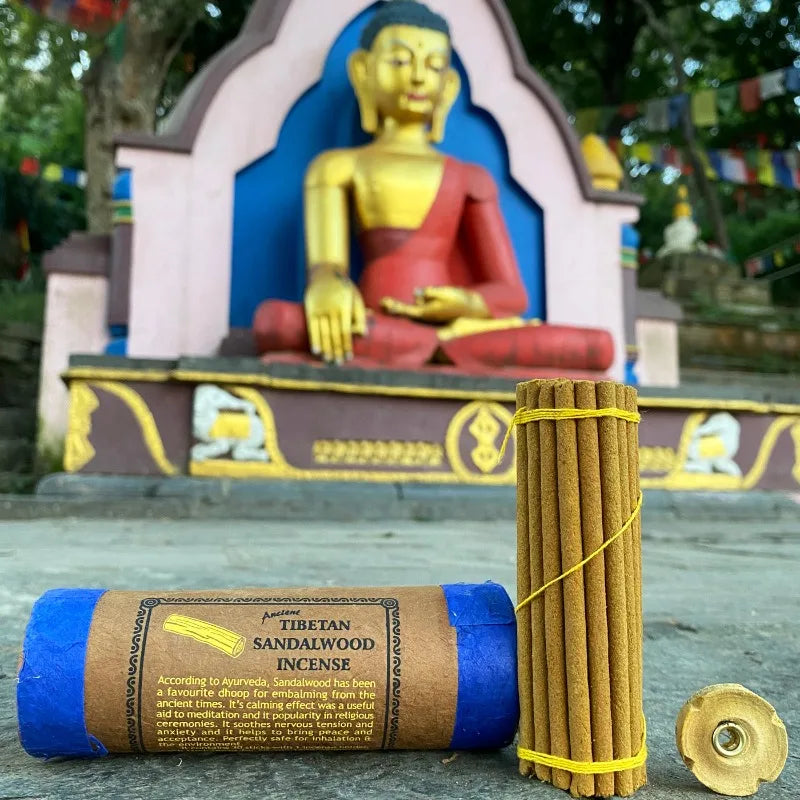 30PC Nepal Handmade Incense Sticks Ancient Tibetan Fragrance Colored Short Tube Thick Thread Incense Cedar Palo Santo White Sage