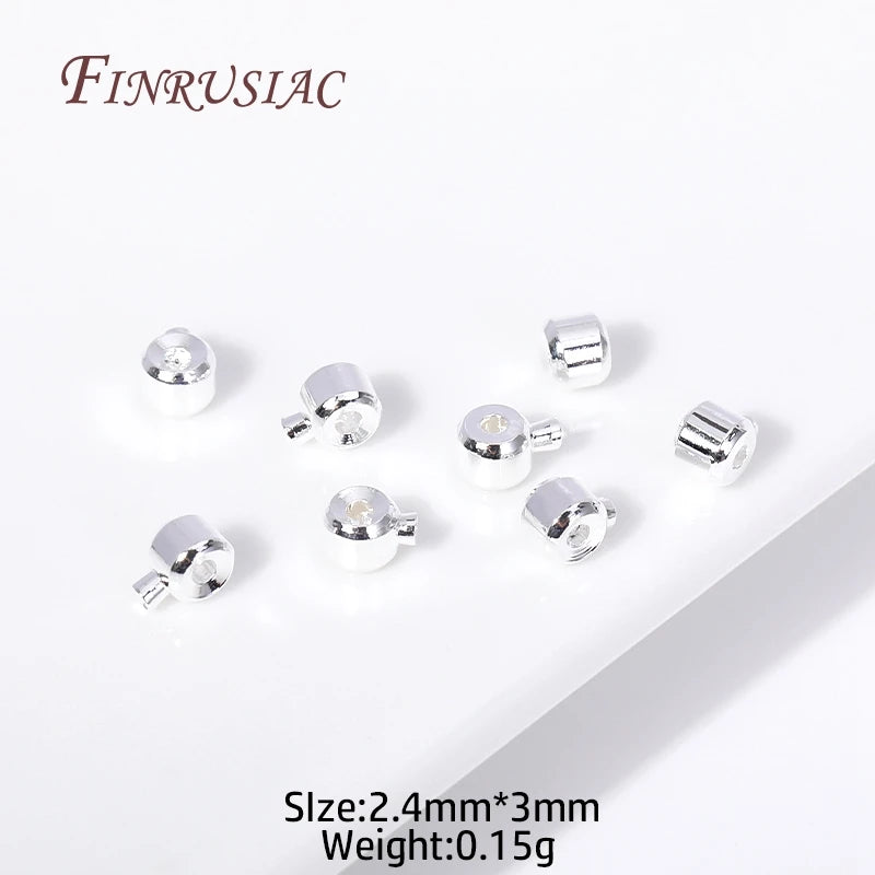 18K Gold Plated Crimp Beads 2.4mm 3mm