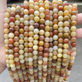 4-12mm Natural Stone Golden Silk Jade Beads Round Loose Spacer Bead for Jewelry Making DIY Necklace Bracelet Accessories 15"